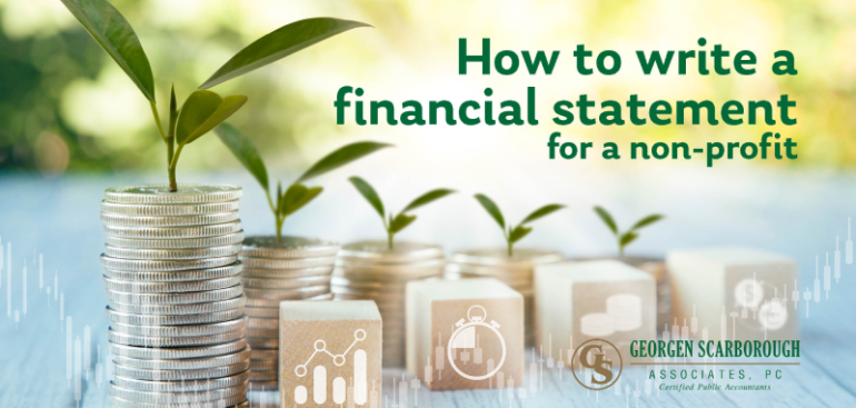 How to write a financial statement for a non-profit